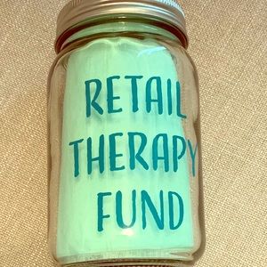 Mason Jar Bank: RETAIL THERAPY